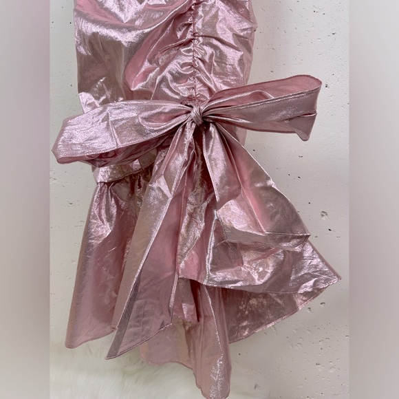 Vintage Pink Metallic Lamé Disco Mermaid Barbie Dress - Picture 3 of 6